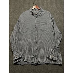 ROWM Shirt Mens‎ XXL 2XL Gray Plaid Long Sleeve Button Up Outdoor Casual